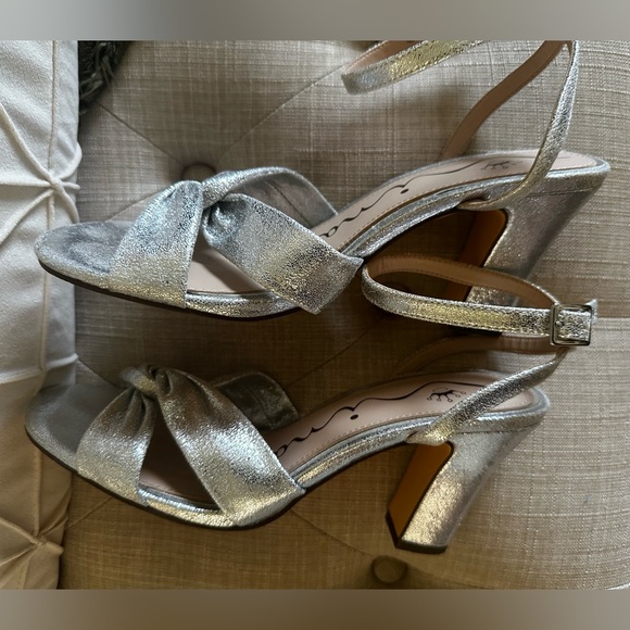 Nina Silver Heels with Modern  Strap - Picture 6 of 6